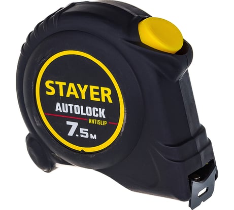 Рулетка Stayer АutoLock 7,5м / 25мм с автостопом 2-34126-07-25_z02