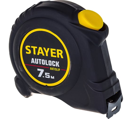 Рулетка Stayer АutoLock 7,5м / 25мм с автостопом 2-34126-07-25_z02