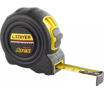 Рулетка STAYER "PROFI" "AREX", двухкомпонентный противоударный корпус, упрочненное полотно, 8м/25мм 3410-08_z01