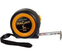 Рулетка NAGAN 5м*19мм пластик АБС, автостоп НГ-РИ-50-050-19