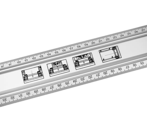 Линейка разметочная vertextools PROFI 80 см, ручка ABS, скользящие блоки с колбами 3046-17