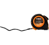 Рулонная стальная рулетка NEO TOOLS 5 м, 25 мм, автоблокировка, две кнопки остановки 67-223