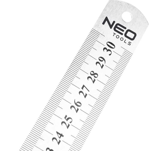 Линейка NEO TOOLS 30 см, нержавеющая сталь 72-213