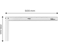 Угольник строительный алюминиевый NEO TOOLS 500x235 мм 72-147