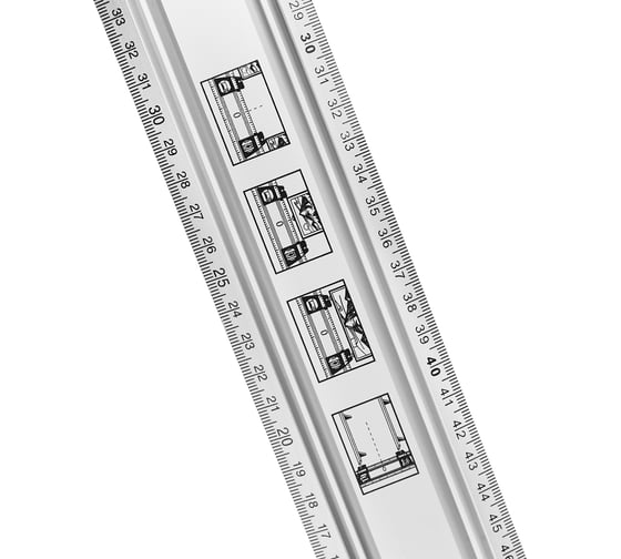 Линейка разметочная vertextools PROFI 120 см, ручка ABS, скользящие блоки с колбами 3046-19