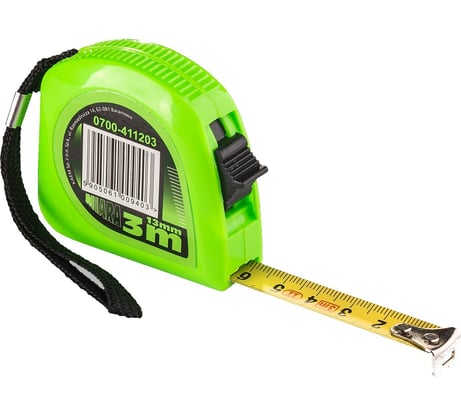 Рулетка HARDY измерительная 3м х 13мм зелёный 0700-411203