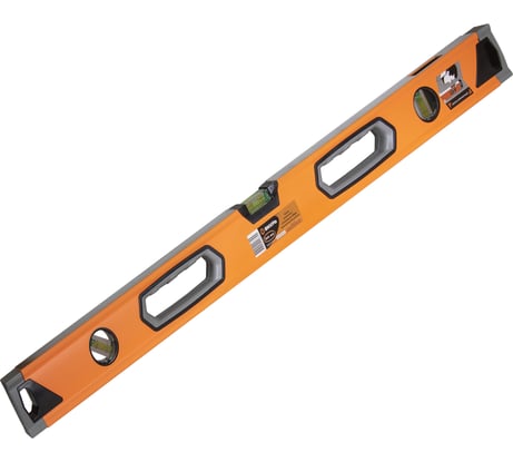 Алюминиевый усиленный уровень Вихрь 800 мм, 3 глазка 1 зеркальный, двухкомпонентные рукоятки 73/11/4/11