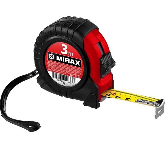 Рулетка MIRAX Rubber 3м/18мм, в обрезиненном корпусе 34011-03-18_z02