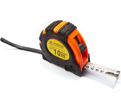 Рулетка ZITOM 10м-25мм, обрезиненный корпус kr00006