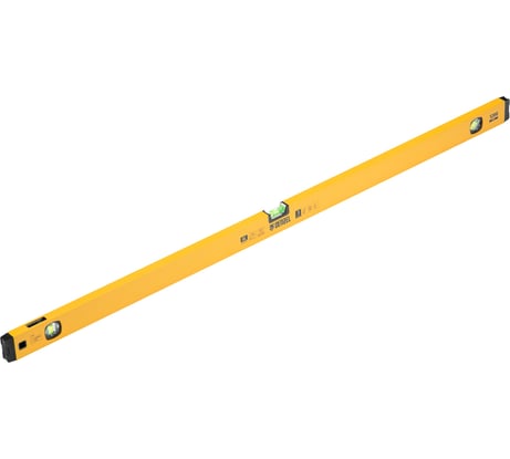 Уровень алюминиевый Denzel магнит, фрезерованный, 3 глазка (1 зеркальный), 0,5 мм/м, 1200 мм 33694