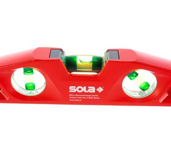 Литой магнитный уровень SOLA MM 5 25, L=25 см, 3 глазка 01331201