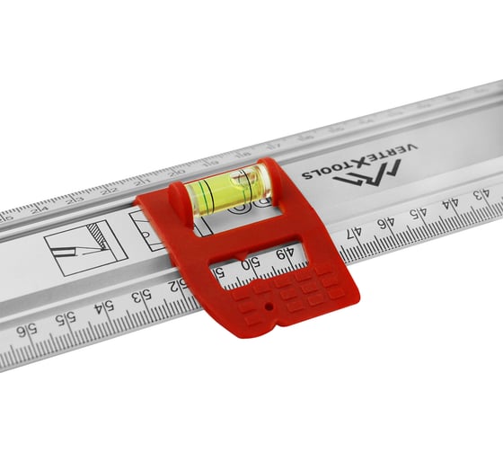 Разметочная линейка vertextools PROFI 60см, ручка-ABS, скользящие блоки с колбами 3046-16