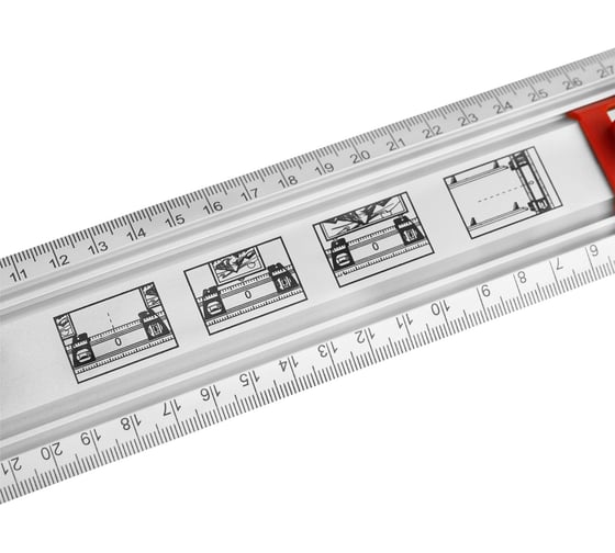 Разметочная линейка vertextools PROFI 60см, ручка-ABS, скользящие блоки с колбами 3046-16