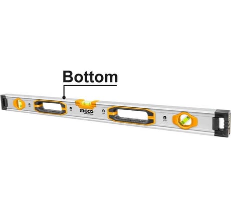 Пузырьковый уровень INGCO с мощными магнитами, 100 см, 3 уровня HSL38100M