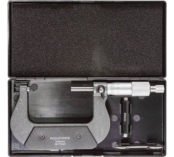 Микрометр Rockforce 50-75мм, 0.01мм RF-5096P9075(18243)