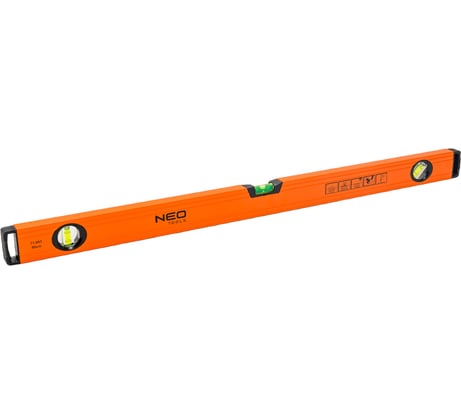 Алюминиевый уровень NEO Tools 800 мм фрезерованный 3 глазка 71-093