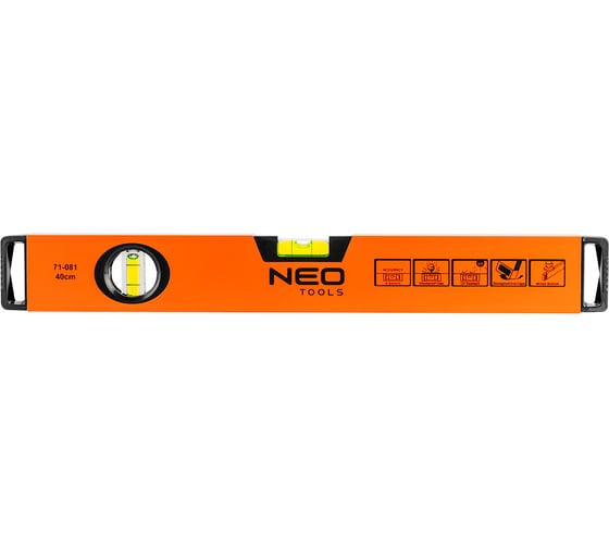 Уровень NEO Tools алюминиевый, спиртовой, 2 флакона, 40 см 71-081 1