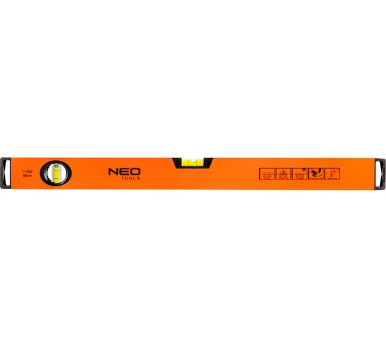 Уровень NEO Tools алюминиевый, спиртовой, 2 флакона, 60 см 71-082