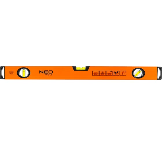 Алюминиевый уровень NEO Tools 600 мм фрезерованный 3 глазка 71-092 1