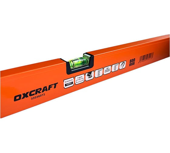 Уровень строительный OXCRAFT на магните 800мм (Окскрафт) УТ-00020194
