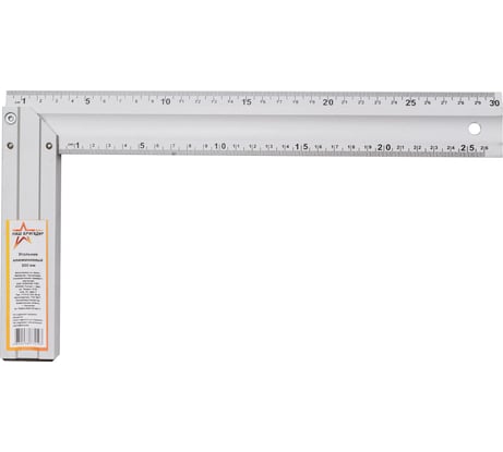 Cтроительный угольник односторонний НАШБРИГАДИР 1 шкала Наш Бригадир 30 см 211551300A