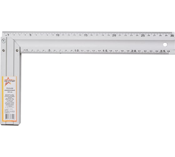 Cтроительный угольник односторонний НАШБРИГАДИР 1 шкала Наш Бригадир 30 см 211551300A - выгодная цена, отзывы, характеристики, фото - купить в Москве и РФ