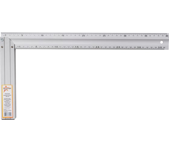 Cтроительный угольник односторонний НАШБРИГАДИР 1 шкала 40 см 211551400A - выгодная цена, отзывы, характеристики, фото - купить в Москве и РФ