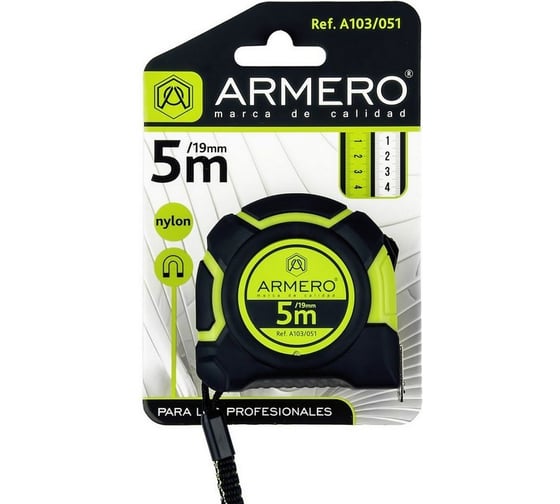 Рулетка с фиксатором Armero A103/051 5 м, 19 мм AI03-051