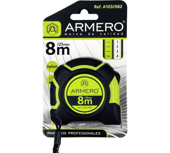 Рулетка с фиксатором Armero A103/082 8 м, 25 мм AI03-082