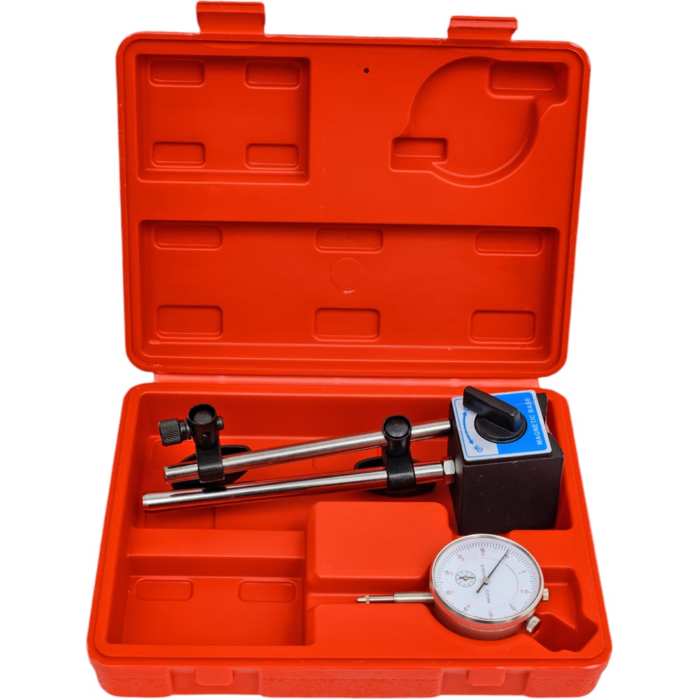 ИндикаторчасовоготипасмагнитнойстойкойЭврика(погрешность-0,01мм),вкейсеER-86302