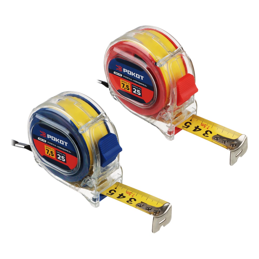 Рулетка РОКОТ 7,5мх25мм "Невидимка" 658-110 - выгодная цена, отзывы ...