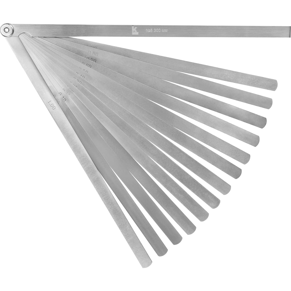 Набор щупов КАЛИБРОН N5 0,05-1 L=300 13 пластин госреестр № 79706-20 ...