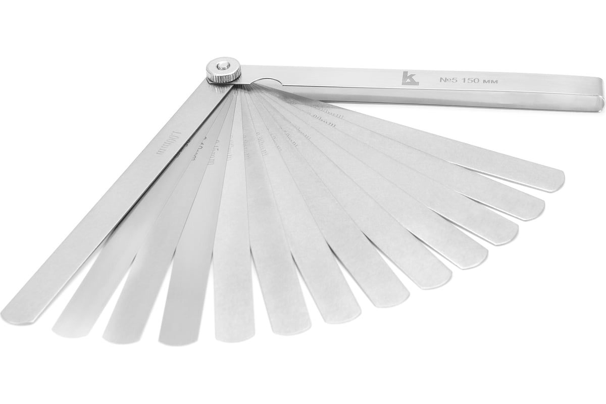 Набор щупов КАЛИБРОН N5 0,05-1 L=150 13 пластин госреестр № 79706-20 ...