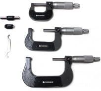 Набор микрометров Forsage 3 предмета 0-25, 25-50, 50-75мм, 0.01мм, в футляре F-5096P03(18012)