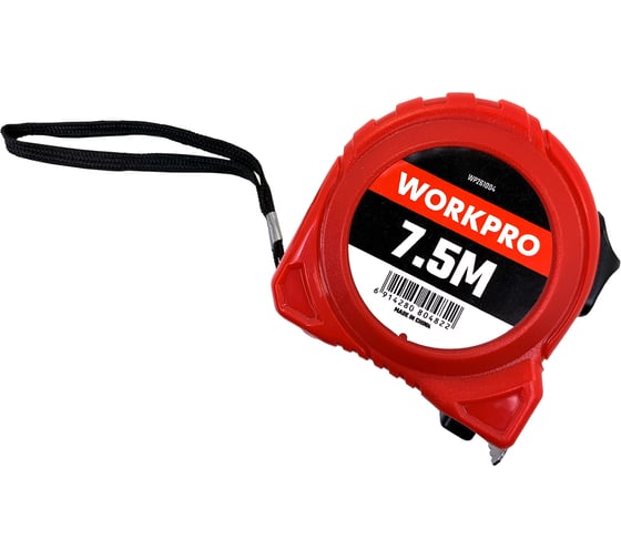 Рулетка WORKPRO пластмассовая 7.5м*25мм WP261004 1