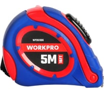 Рулетка WORKPRO пластмассовая 5м(16фут)*19мм самоблокирующаяся WP261006