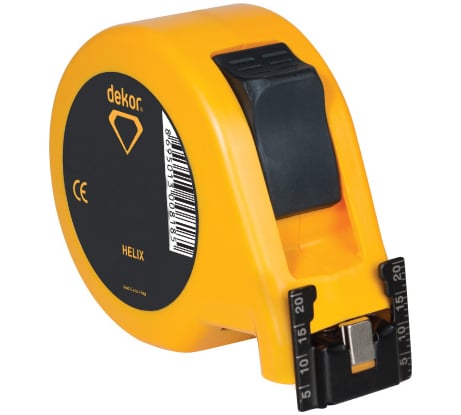 Рулетка 8 м х 25 мм DEKOR HASSAN с магнитным захватом HELIX MAGNETIC 819