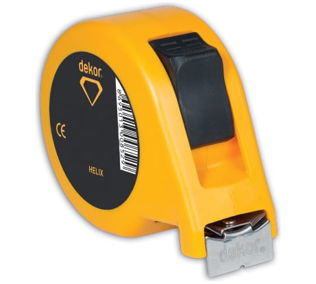 Рулетка 3 м x 16 мм DEKOR HASSAN корпус из ударопрочного эргономичного пластика HELIX 850