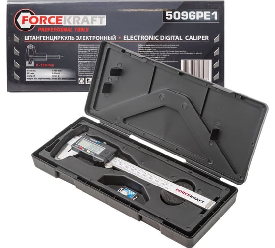 Электронный штангенциркуль Forcekraft в пластиковом футляре FK-5096PE1(26594)
