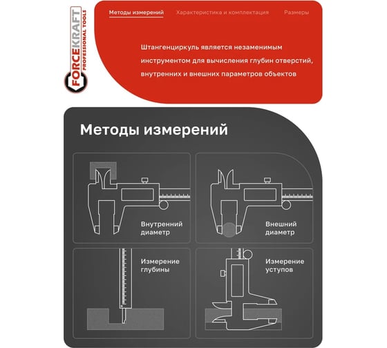 Электронный штангенциркуль Forcekraft в пластиковом футляре FK-5096PE1(26594)