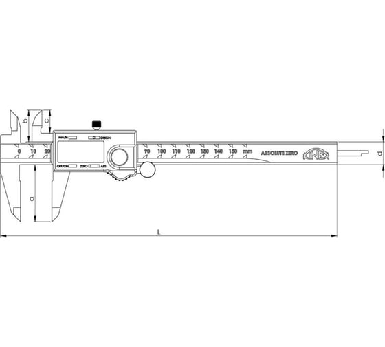 Электронный штангенциркуль Kinex (K-MET) ШЦЦ-1 150мм, 0.01мм, DIN862 ABSOLUTE ZERO 6040-05-150