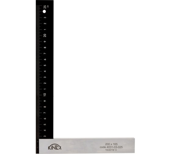 Столярный угольник Kinex (K-MET) 250х165мм, BlackCoat 4031-03-025 1