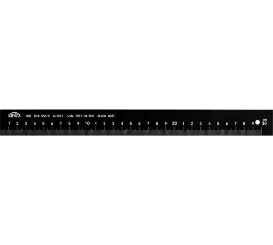 Утолщенная линейка Kinex (K-MET) 1000х32х5мм DIN866/B BlackCoat 1012-04-100