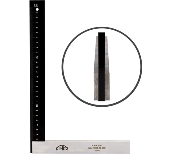Столярный угольник Kinex 300х200мм, BlackCoat 4031-04-030 1