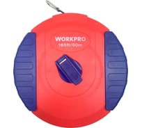 Рулетка WORKPRO 50 м, фибергласовый корпус WP263002