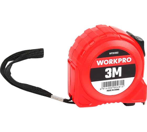 Рулетка пластмассовая WORKPRO 3 м, 16 мм WP261002