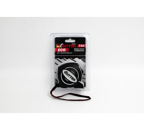 Измерительная рулетка RITTER Eco 7,5x25 мм, упрочненное полотно с нейлон. покрытием HT504725