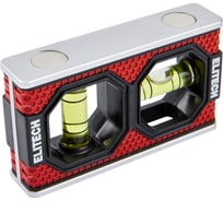 Уровень пузырьковый мини Elitech магнитный, 2 глазка 320201 207197