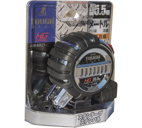 Рулетка Shinwa Tough Gear, 5.5м, 25мм, с петлей М00015767