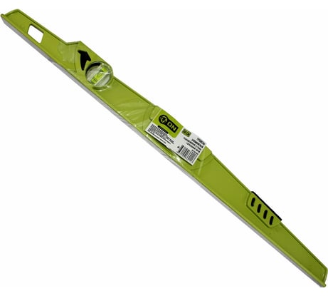 Уровень ON алюминиевый, литой, трапециевидный, 2 глазка, 1 зеркальный, 60 см 05-04-062